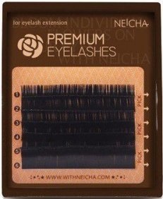 Черные ресницы Neicha Premium MINI MIX B 0.15 6-8 0